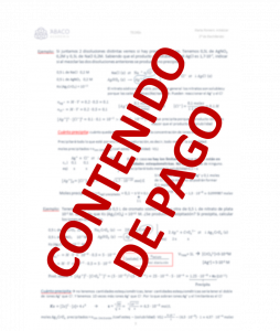 Solubilidad y precipitación Teoría 3 contenido de pago