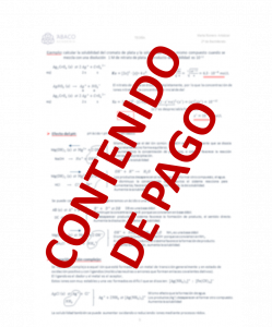Solubilidad y precipitación Teoría 5 contenido de pago