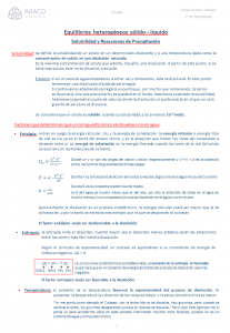 Solubilidad y precipitación Teoría pag 1