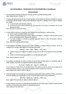Ejercicios Estequiometría 1º Bachillerato - Enunciados - 1