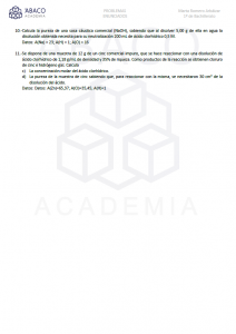 Ejercicios Estequiometría 1º Bachillerato - Enunciados - 6