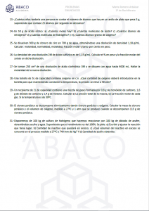 Problemas de Química - Repaso de la ESO - Enunciados 3